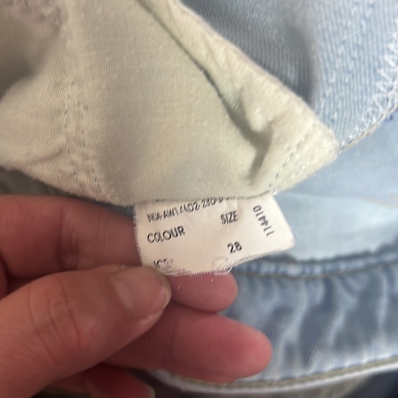 Bare Denim 91 Ice Blue Straight Skinny Leg Jeans Size 28 - Picture 12 of 16